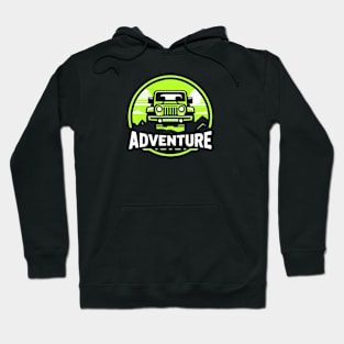 Jeep Wrangler Adventure Lime Green Hoodie